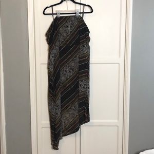 Brown strapless Asymmetrical dress by Lane Bryant